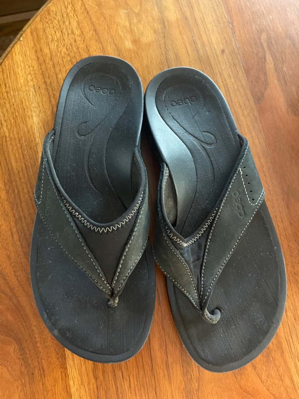Abeo Black Original Thong Flip Sandals